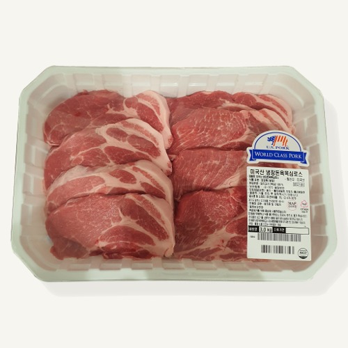 [월드 클래스 포크] 미국산 냉장 목살 구이용 3kg 1개(1,840원/100g)